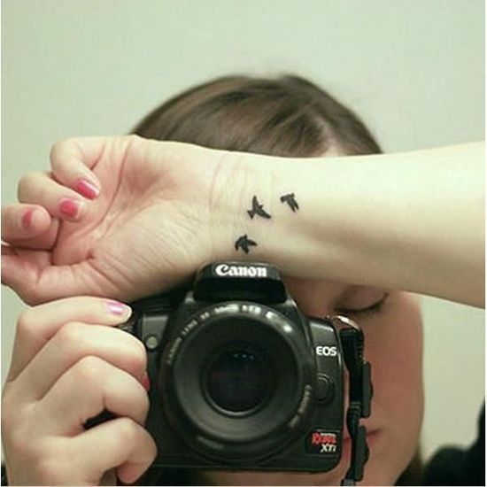 Planche De 9 Tatouages éphémères Divergente Oiseaux Qui Senvolent Waterproof