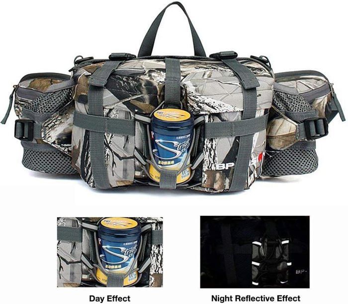 Banane Tactique Militaire Molle Multifonction Imperméable - Ceinture Voyage, Randonnée, Sport, Camping, Trekking