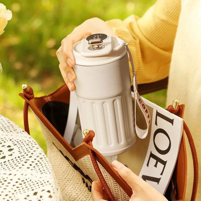 Lot De 2 Thermos Vintage Pour Café – Gourde Isotherme Camping – Rouge Et Beige