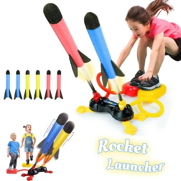 Pompe à pied de fusée d'extérieur pour enfants, pressage d'air en plein Air, combinaison de fusée, sauts, jeu de lanceur de fusée alimenté par Air, jouet pour enfants, cadeaux  26