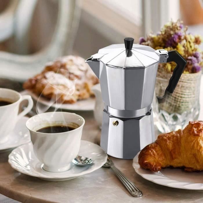 Cafetière Italienne Machine à expresso Café moka Cafetière, Fait 6 Tasses -  Cdiscount Maison