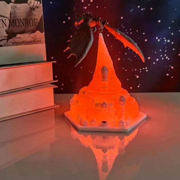 Lampe De Nuit Led En Forme De Dragon De Feu Impression 3D Cadeau Pour  Chambre De Garçon Et De Fille Lampe De Dragon Respirato[u2968] - Cdiscount  Puériculture & Eveil bébé