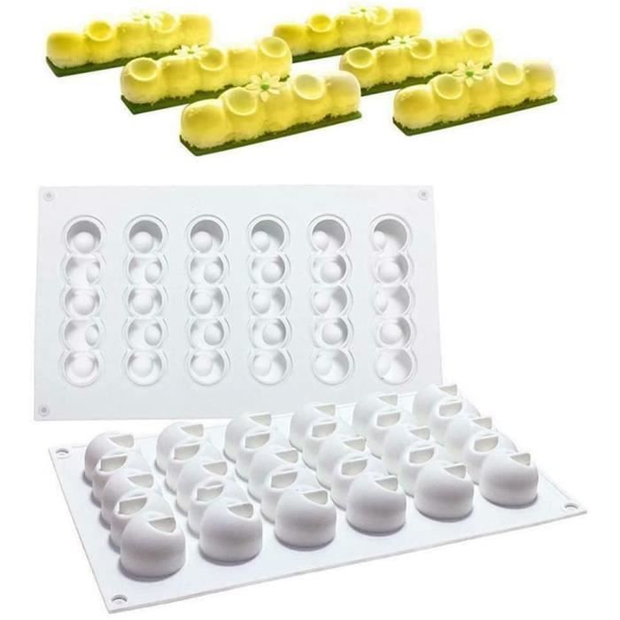 Lot De 3 Moules Cylindriques En Silicone - Mini Moules à Gâteau Au Fromage Et Chocolat
