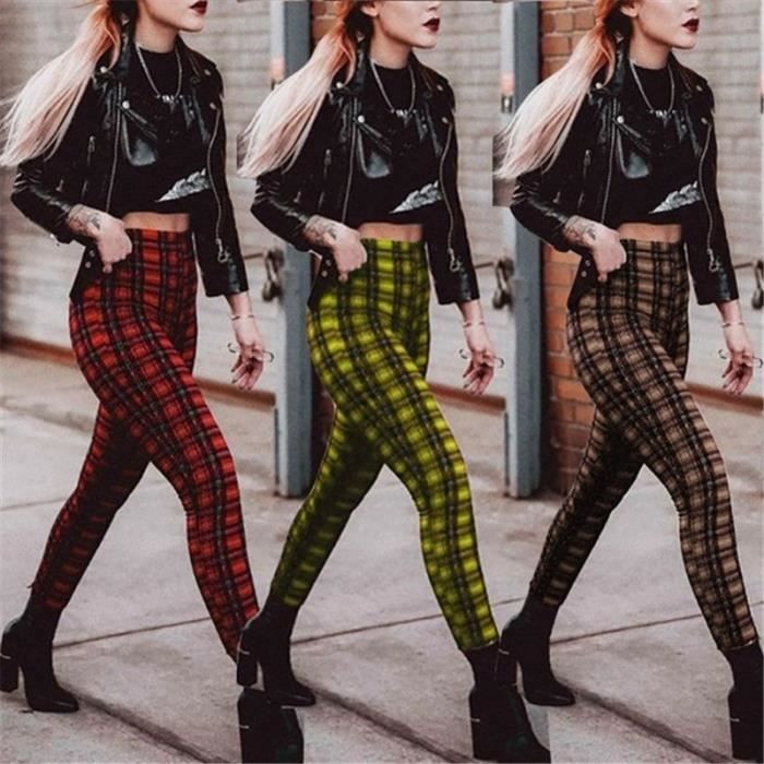 Legging sales ecossais femme