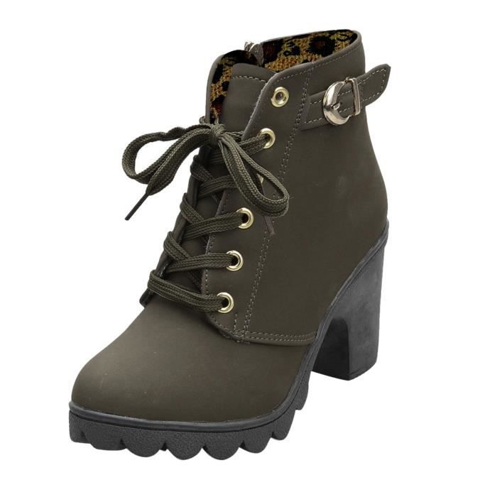 Bottines lacets talon top