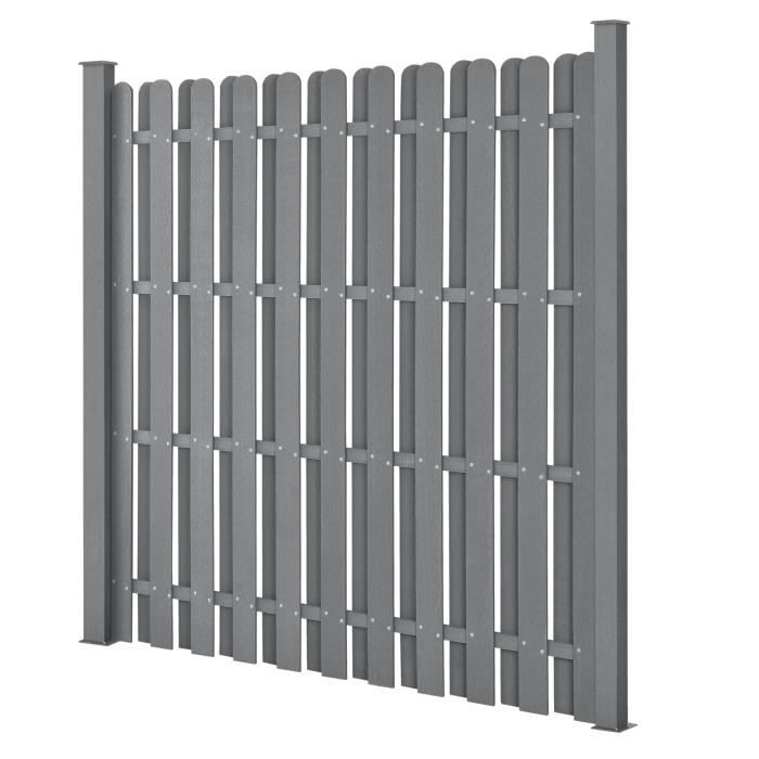 Clôture pare-vue SYSTEM WPC Kit de panneaux de clôture Anthracite
