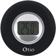Thermomètre d'intérieur - OTIO - D: 77mm - écran LCD - noir-2
