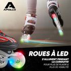 Patins Apollo Super Blades X Pro – Roues LED, Taille Ajustable 31-42, Légers Et Confortables Pour Enfants Et Débutants