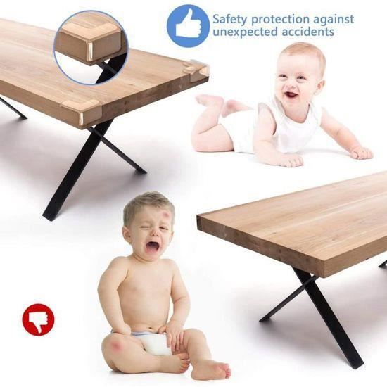 24 Protège-coins Bébé Transparents - Pour Meubles, Tables - Adhésif Fort, Formes L, Boule Et T