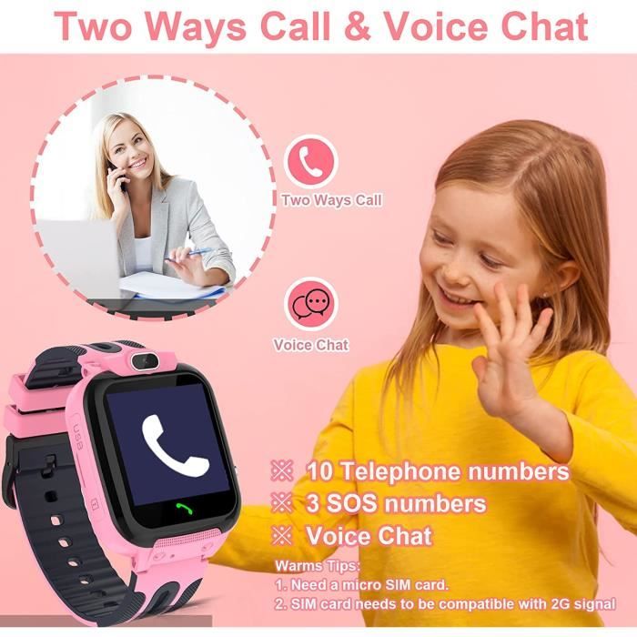 Montre GPS Enfant Tracker Montre Connect e Enfant Fille Gar on