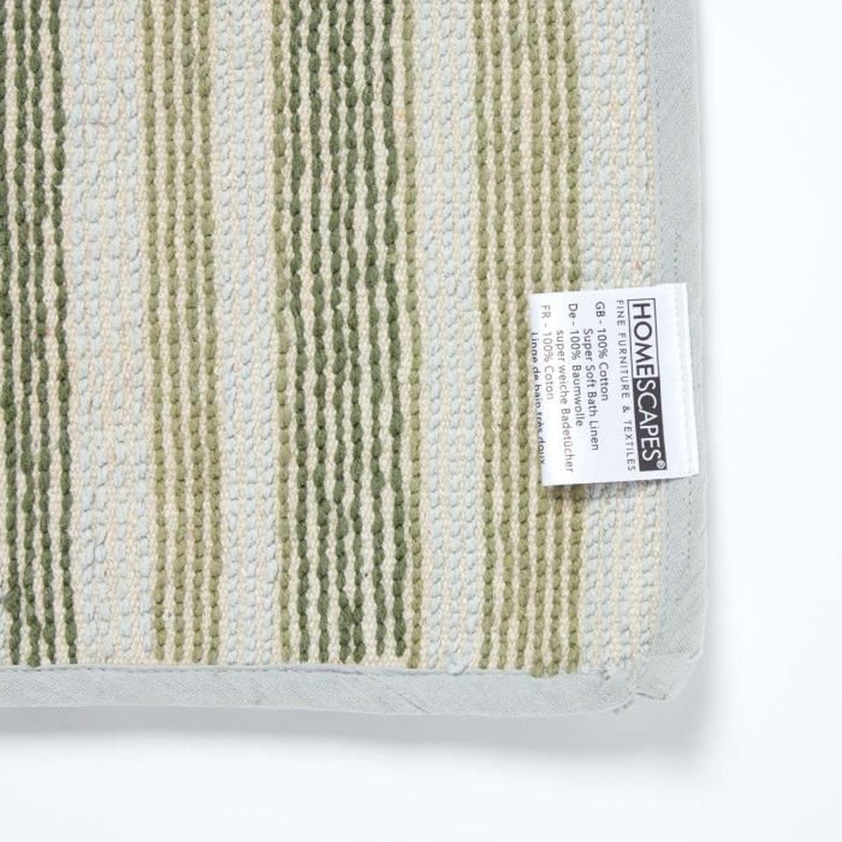 Tapis De Bain A Rayures Antiderapant En 100 Coton Vert 50 X 80 Cm Cdiscount Puericulture Eveil Bebe