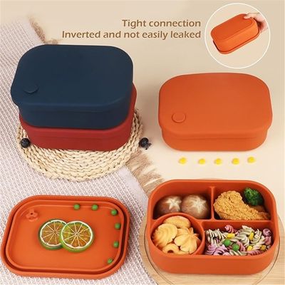 Lot 4 Boîtes Repas Bento Pliables En Silicone - Capacités 350ml à 1200ml - Hermétiques, Micro-ondes Safe (sans Couvercle)