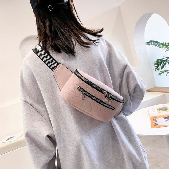 Sac Banane Femme DONNAIN En Cuir Véritable - Style Décontracté, Bandoulière Réglable