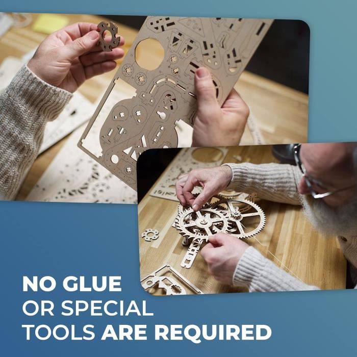 Puzzle 3D en bois à construire - ROBOTIME Panneau ouvert/fermé, cadeau
