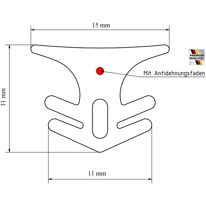 Pyrofeu Joint Tressé pour Insert et Poêle Longueur 2,5m, Ø 4mm