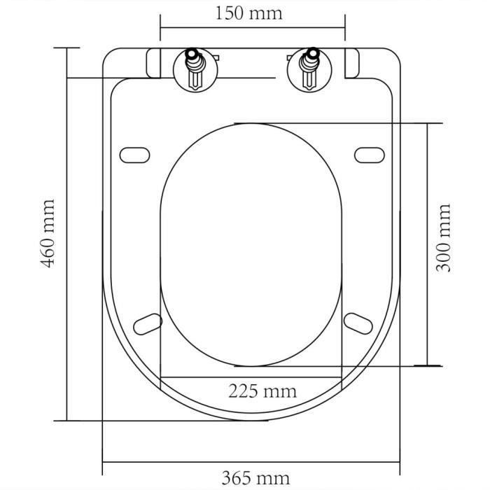 Abattant WC à fermeture en douceur Libération rapide carré blanc 02_00