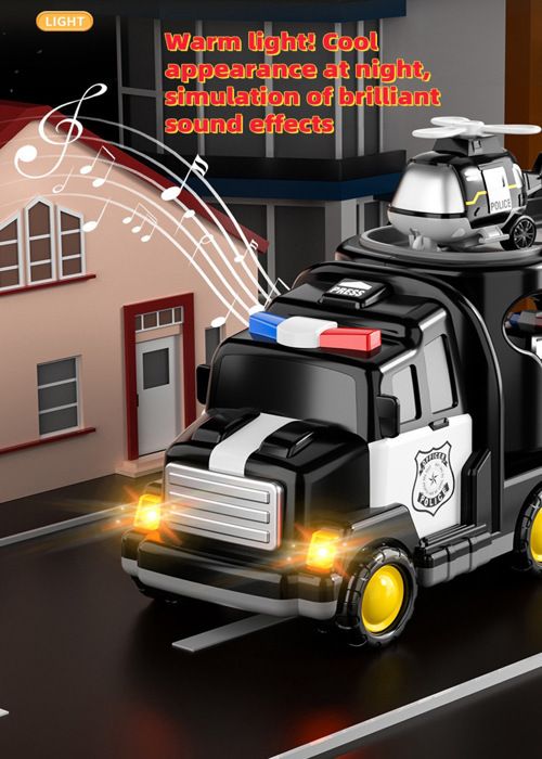 Doloowee Voiture De Police Jouet – Camion SWAT Avec Friction, Son Et Lumières – 4 Figurines, Moto, Accessoires – Cadeau Enfant 3-6 Ans