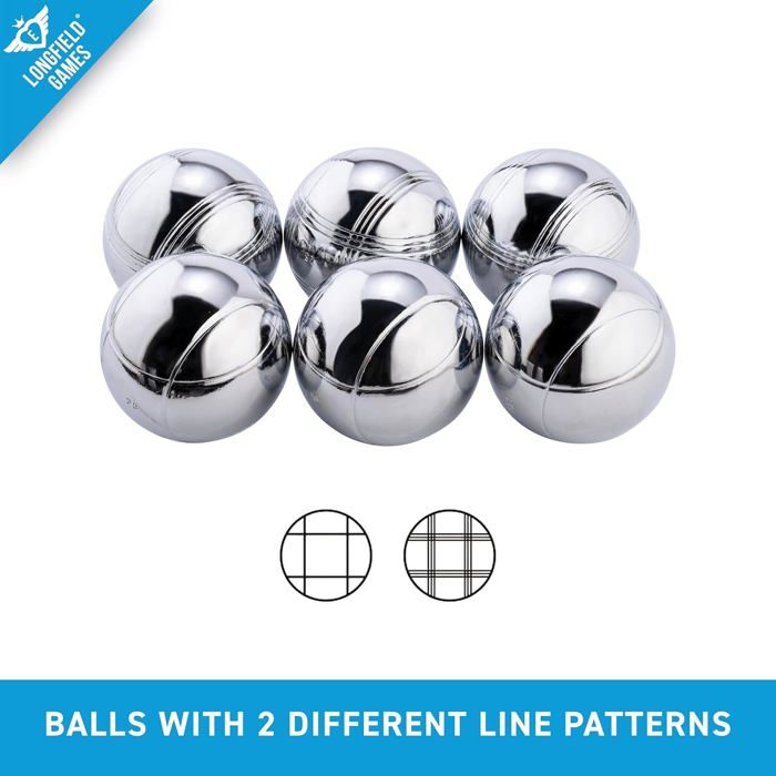 Schildkröt Set De Pétanque En Acier - 6 Boules + Cochonnet + Télémètre Dans Étui De Transport