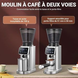 Moulin à Café Électrique Rechargeable Primizia - Broyeur Céramique, Blanc, Portable Sans Fil