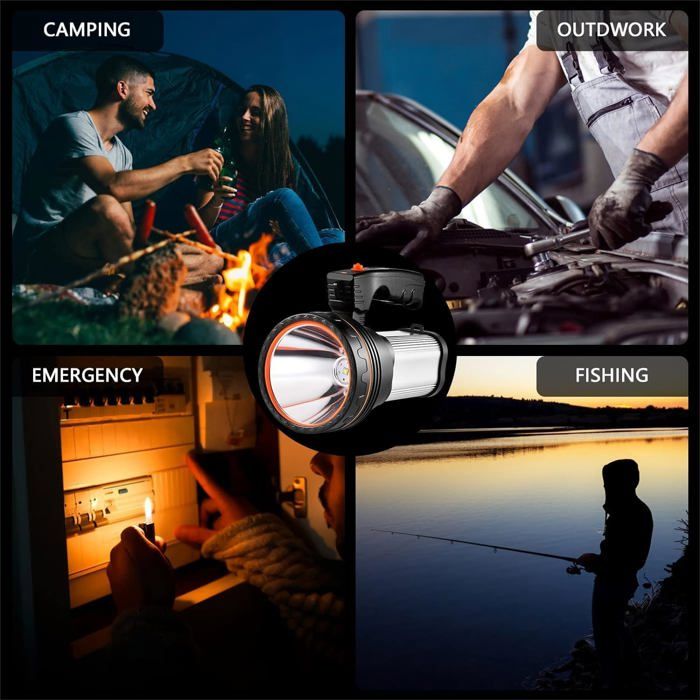 Mini Lampe Torche LED Porte-Clés Rechargeable USB - Étanche Et Antichoc - Super Lumineuse Pour Camping, Randonnée