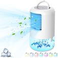 Climatiseur mobile 500 ml, climatiseur/ventilateur/humidificateur portable 3 en 1, mini clima