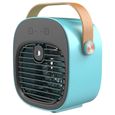 Mini climatiseur voiture portable USB humidificateur 3 vitesses bleu