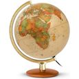 Globe terrestre lumineux - JPC - Premium - Antique - Pied bois et méridien métal-0
