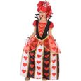 Déguisement Fille Reine de Coeur - ATOSA - Costume de Dessin Animé Alice - Rouge - Disney Princesses-0