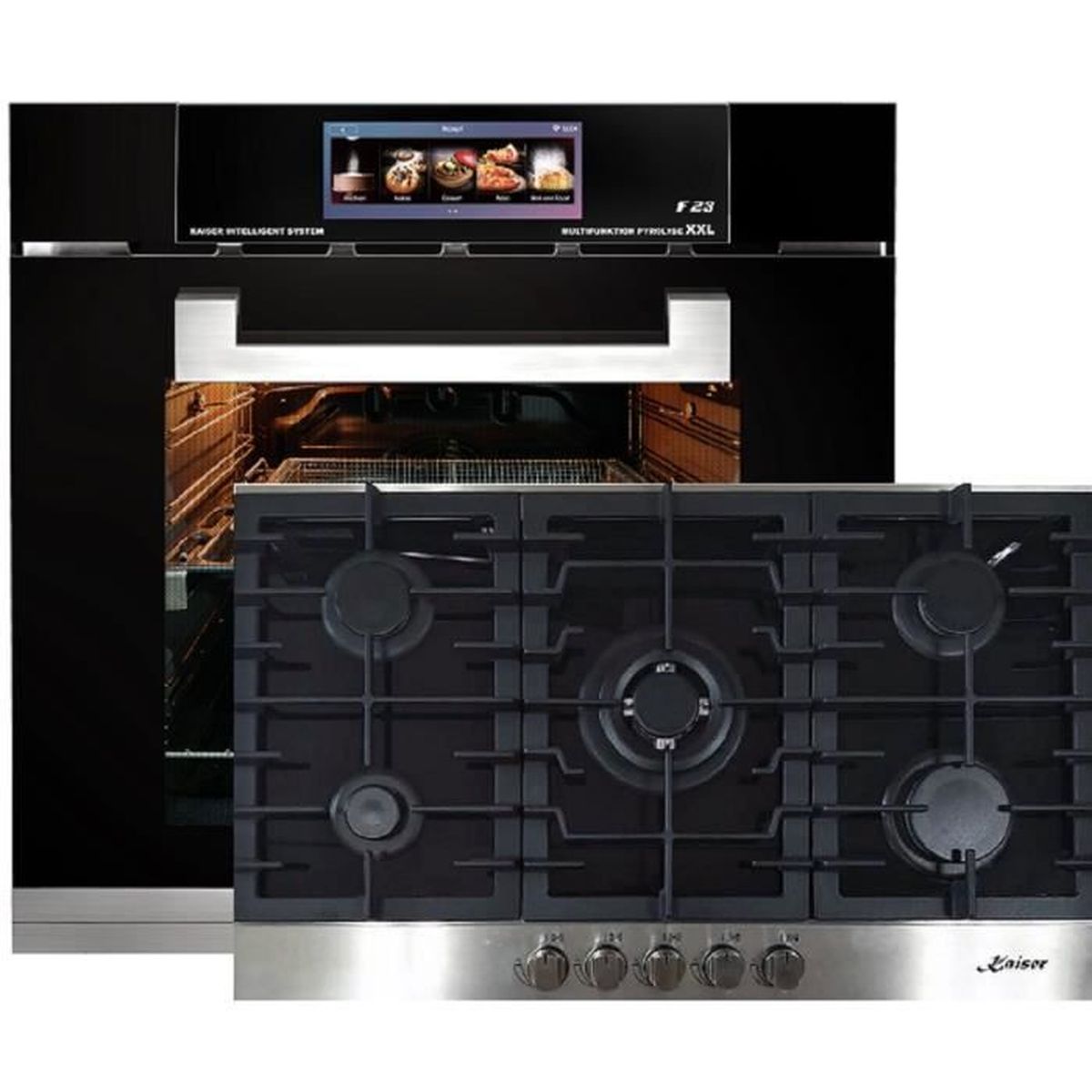 Kaiser EH 6344+KCG 9386, Four électrique,79L +plaque de cuisson gaz 86