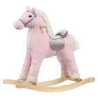 KIJANA Cheval à Bascule - avec Selle Deluxe - Grand - 3 à 5 ans - Rose
