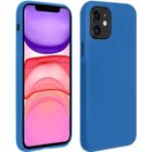 Coque de protection - AVIZAR - iPhone 11 - Silicone semi-rigide - Finition Soft Touch - Bleu foncé