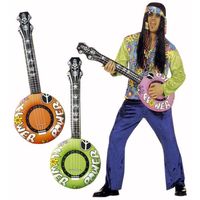 Banjo gonflable hippie rose - Adulte - Extérieur - Plastique - 80 cm x 30 cm