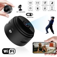 Caméras HD intelligentes sans fil, Webcams, HD 1080P, Moniteur à distance WiFi, pour interieur et Exterieur - Noir