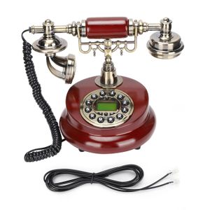 Téléphone Fixe Vintage Rétro Rotatif Noir - Décoration Européenne Pour Maison Et Bureau