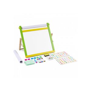 Chevalet 3 En 1 Double Face – Tableau Blanc Et Noir – Pliable – Hauteur Réglable 65-112 Cm – Rotation 360° – Lettres, Chiffres, Accessoires – Dès 3 Ans