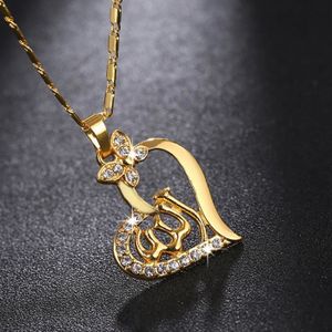 Musulman Islamique Pendentif 18k Or Plaque Collier Allah Femmes Mariage Kiss Mari
