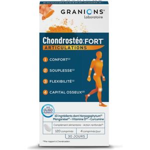 PACK NUTRITION SPORTIVE Granions Chondrostéo Fort Articulations 120 compri