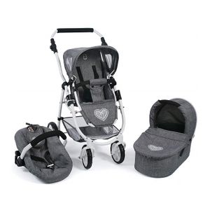 LEIYTFE Shock Spring Poussette Compacte Landau Bébé 2 en 1 Poussette Bébé, Pliable