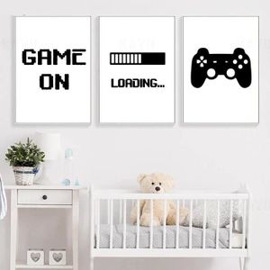 Aquarelle Jeu Citations Affiches,Game Contrôleur Art Toile Peinture Photo Salle de Jeux Chambre D/'enfant Mural Décor,Sans Cadre KAIRNE Lot de 4 Gamer Posters,Jeu Vidéo Décoration pour Garçons Chambre