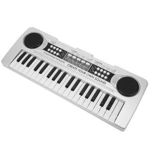 CLAVIER MUSICAL Fydun clavier musical Clavier électronique 37 touches de piano jouets pour enfants Instrument de musique avec microphone (argent)