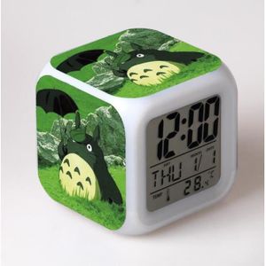 RÉVEIL ENFANT Horloge,Totoro réveil numérique enfants jouets LED