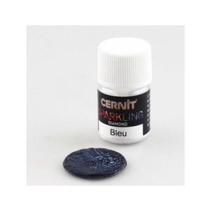 PATE POLYMÈRE Poudre 'Cernit - Sparkling' Diamond Bleu 5g