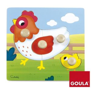 PUZZLE Puzzle en bois - Poule - GOULA - Bébé - 12 mois - 