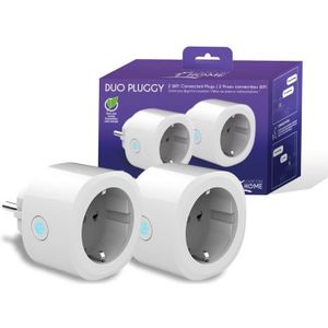 Logicom Home Duo Pluggy Prises connectées (Prise EU alimentation 110-240V - Perte de puissance en veille ≤1W - Protection enfant