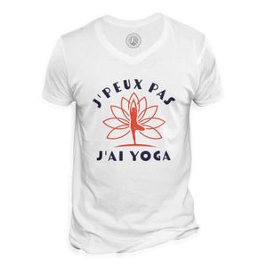 T-SHIRT T-shirt Homme Col V J'Peux Pas J'ai Yoga Médiation