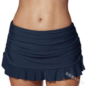 MAILLOT DE BAIN Jupette Femme - Short de Bain à Ourlet volanté - J