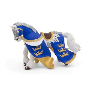 FIGURINE - PERSONNAGE Figurine - PAPO - Cheval du roi Arthur bleu - Pein