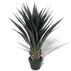 FLEUR ARTIFICIELLE Plante artificielle avec pot Yucca 85 cm Vert