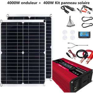 KIT PHOTOVOLTAIQUE 4000W Générateur d'énergie solaire Home  12V-110V 