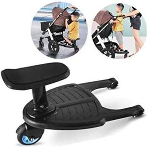 BugyKido Planche Poussette Universelle, Skate Poussette Universelle avec  Siège, Marche Pied Poussette avec Sac de Rangement et Sangle de Suspension,  pour bébé pour Enfants de 2 à 6 Ans (55lb) en destockage